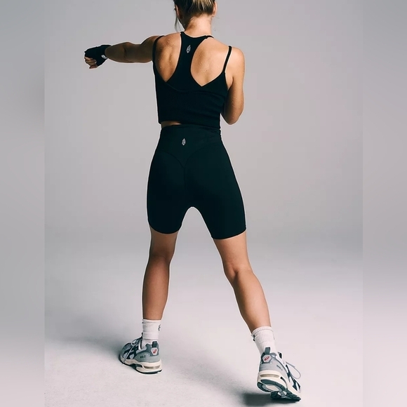 NWOT Free People Line Call Bike Shorts in Black - Picture 5 of 10